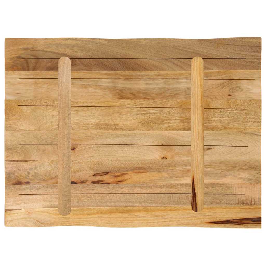 vidaXL Blat stołu z naturalną krawędzią, 80x60x2,5 cm, drewno mango