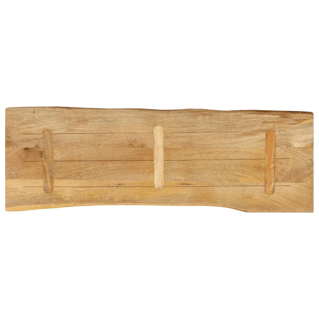 vidaXL Blat stołu, 140x40x2,5 cm, naturalna krawędź, lite drewno mango