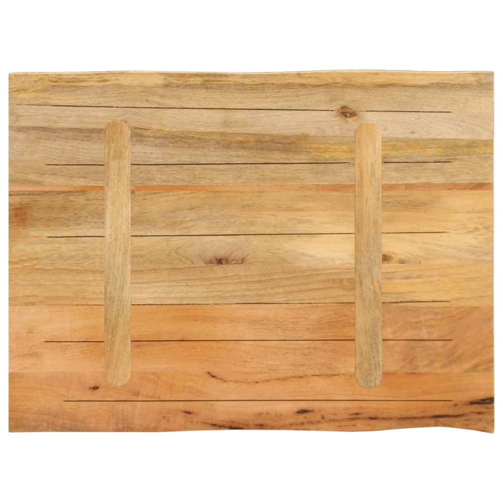 vidaXL Blat stołu, 80x60x2,5 cm, naturalna krawędź, lite drewno mango