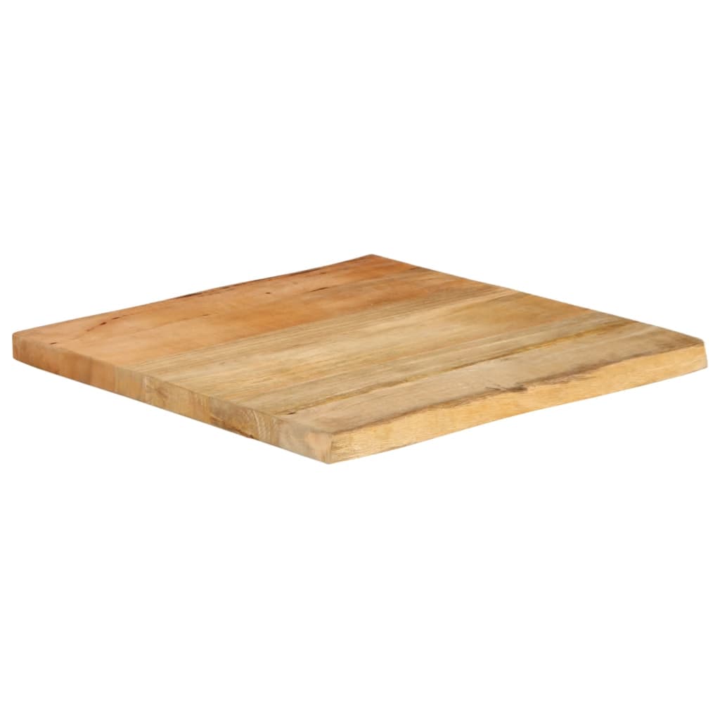 vidaXL Blat stołu, 80x80x2,5 cm, naturalna krawędź, lite drewno mango