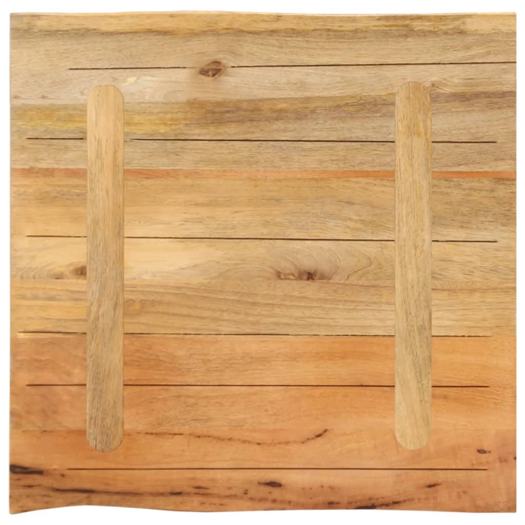 vidaXL Blat stołu, 80x80x2,5 cm, naturalna krawędź, lite drewno mango