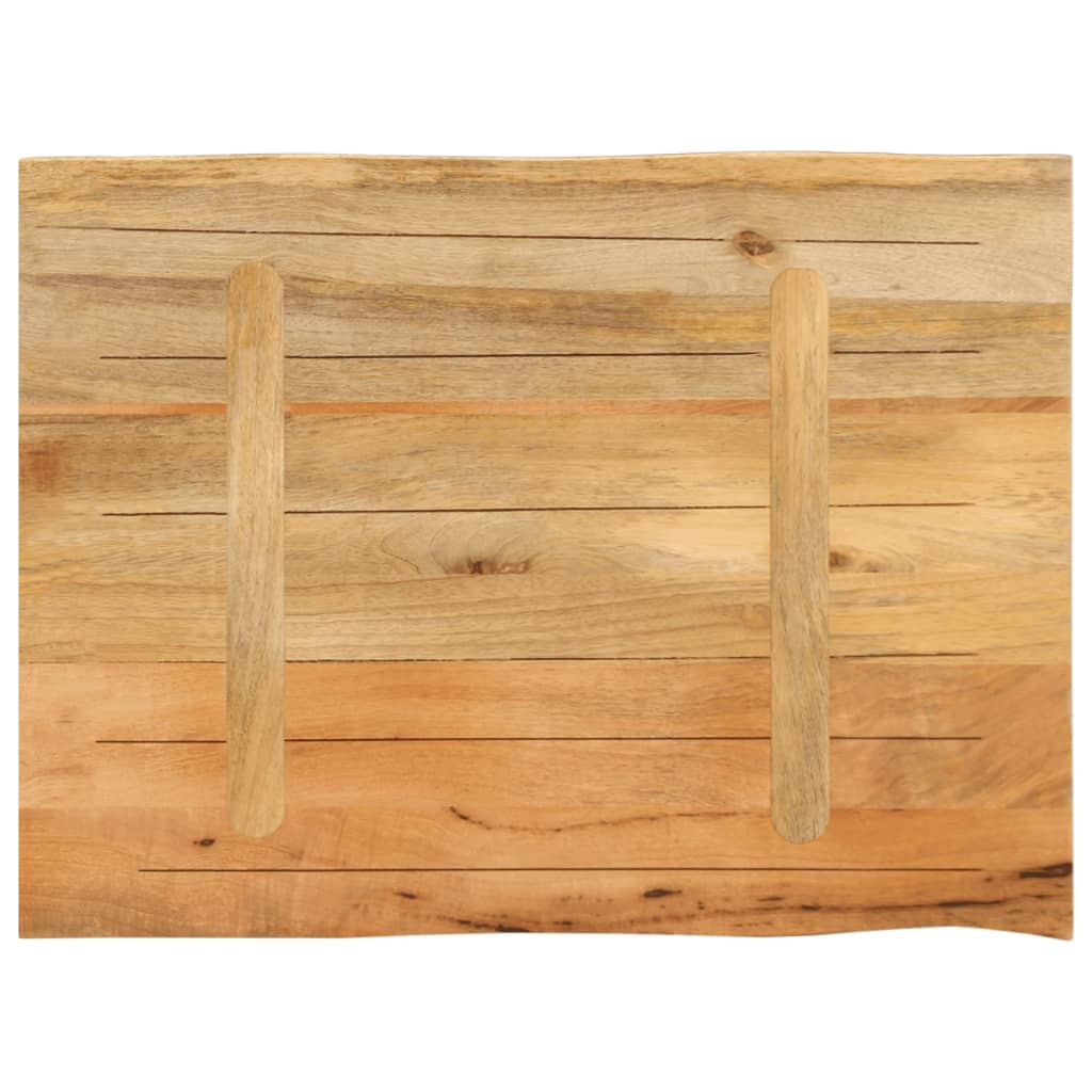 vidaXL Blat stołu, 90x60x3,8 cm, naturalna krawędź, lite drewno mango