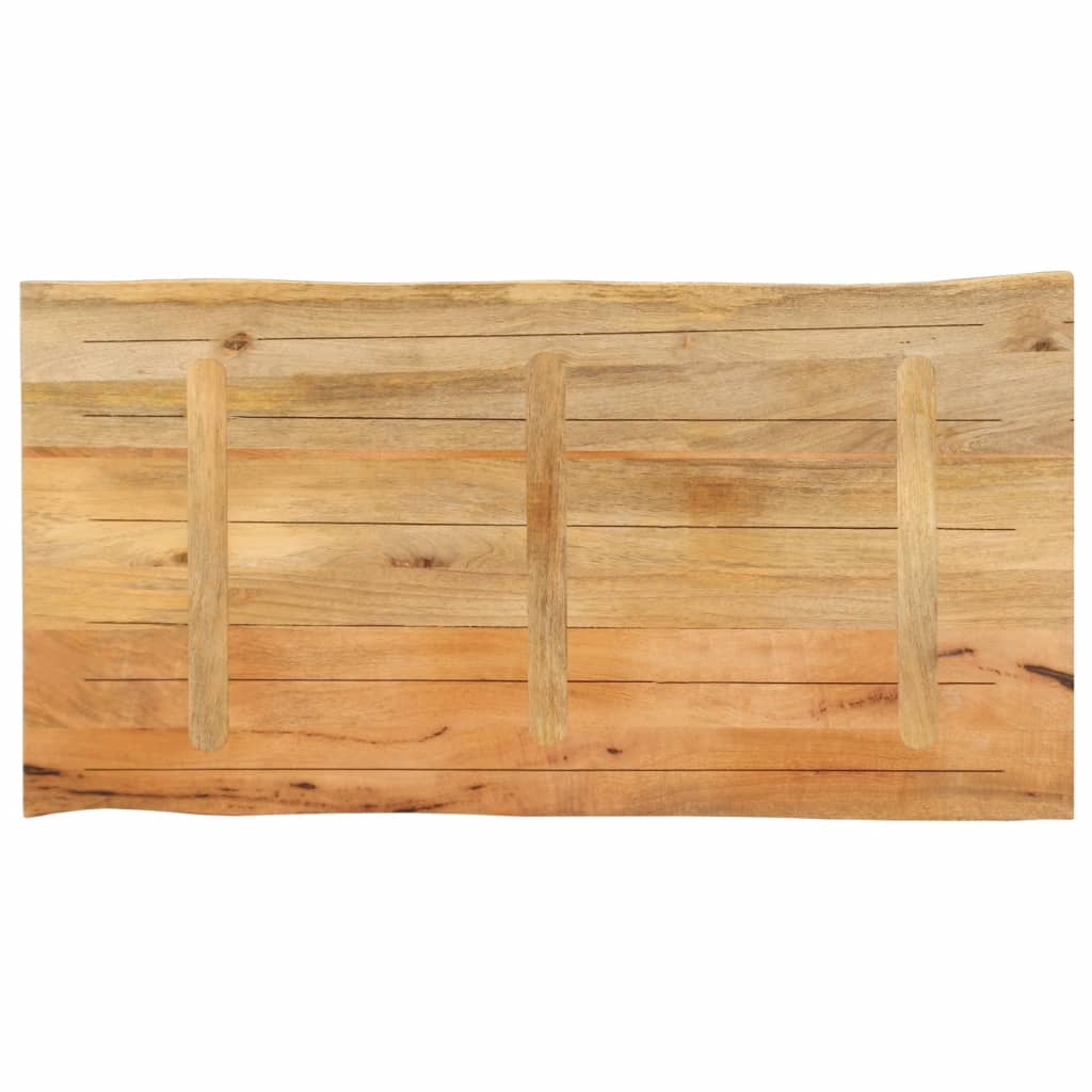 vidaXL Blat stołu, 110x60x3,8 cm, naturalna krawędź, lite drewno mango
