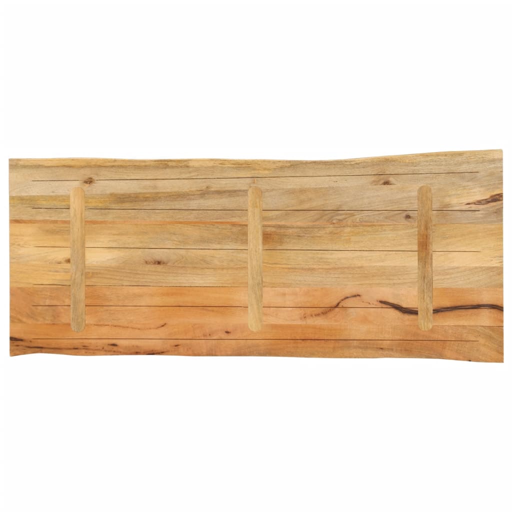 vidaXL Blat stołu, 140x60x3,8 cm, naturalna krawędź, lite drewno mango