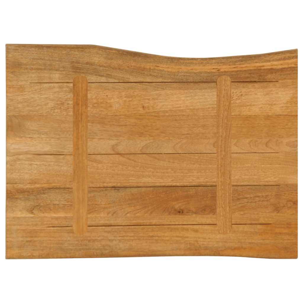 vidaXL Blat stołu, 80x60x2,5 cm, naturalna krawędź, lite drewno mango
