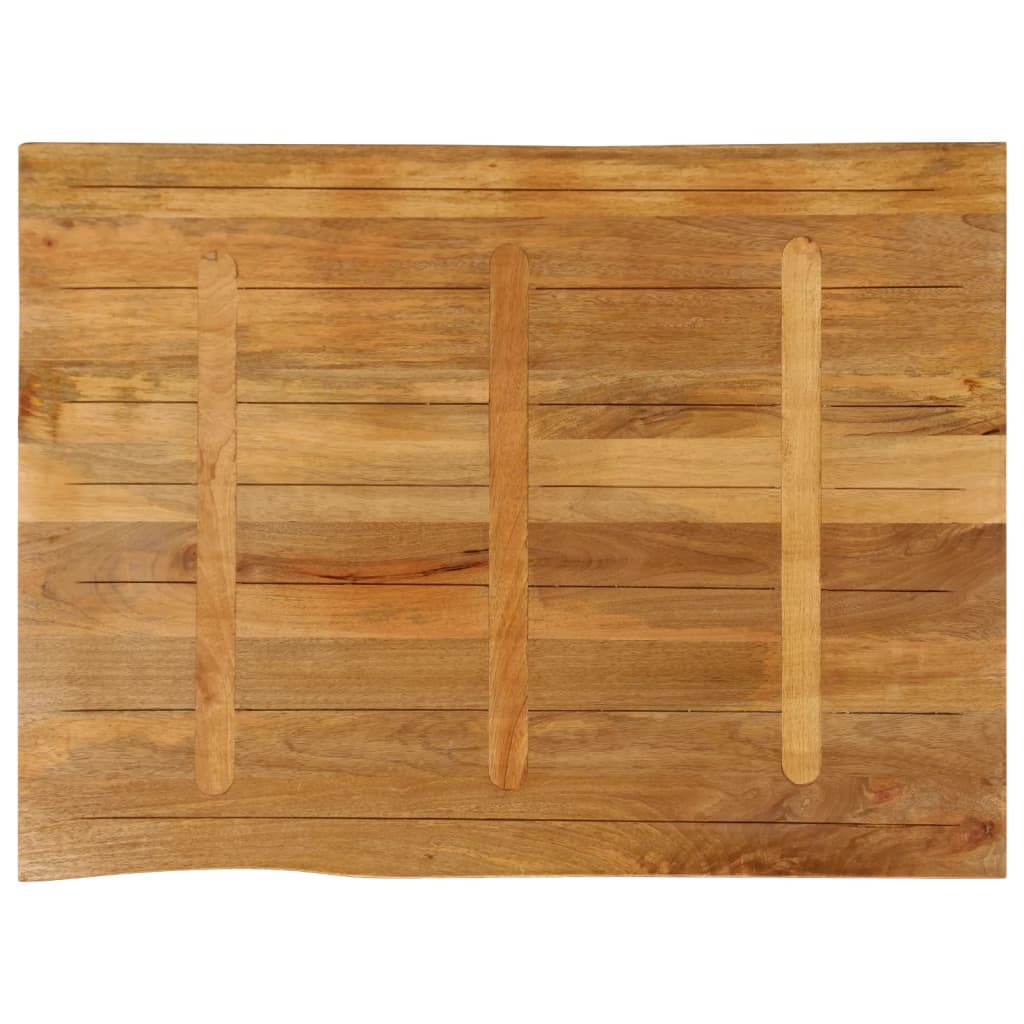 vidaXL Blat stołu, 100x80x2,5 cm, naturalna krawędź, lite drewno mango