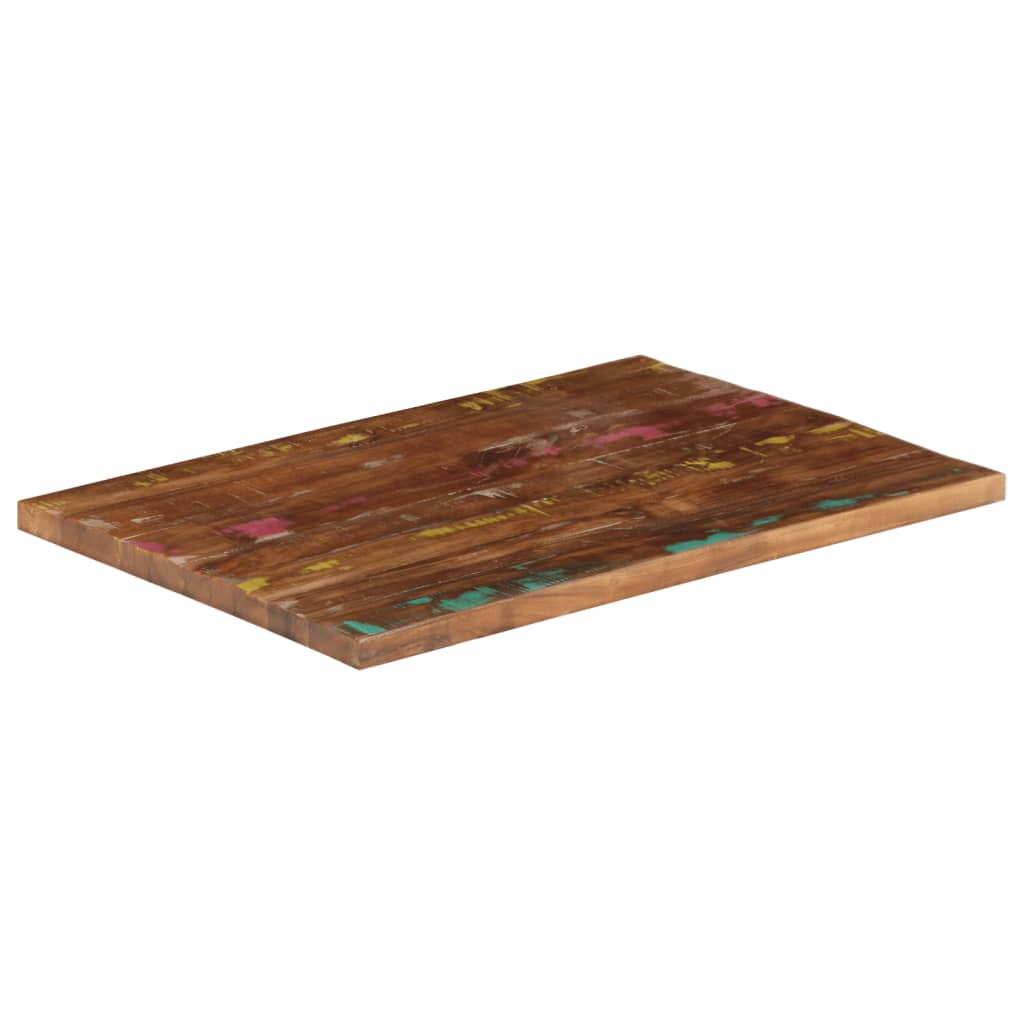 vidaXL Blat stołu, 80x70x2,5 cm, prostokątny, lite drewno z odzysku