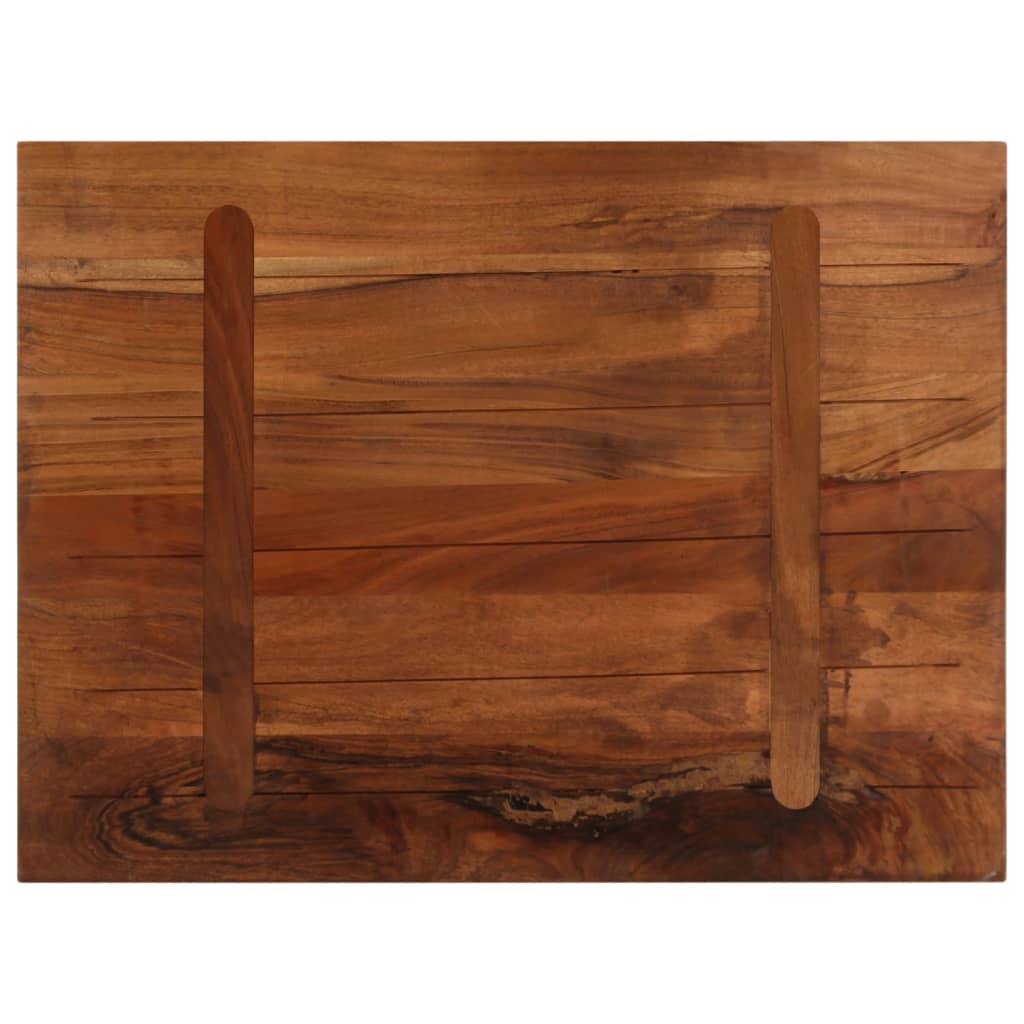 vidaXL Blat stołu, 80x70x2,5 cm, prostokątny, lite drewno z odzysku