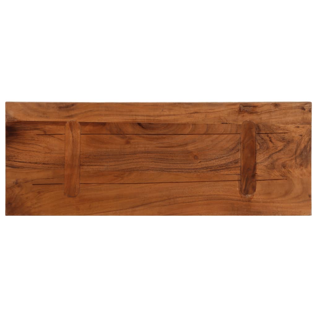 vidaXL Blat stołu, 80x20x3,8 cm, prostokątny, lite drewno z odzysku