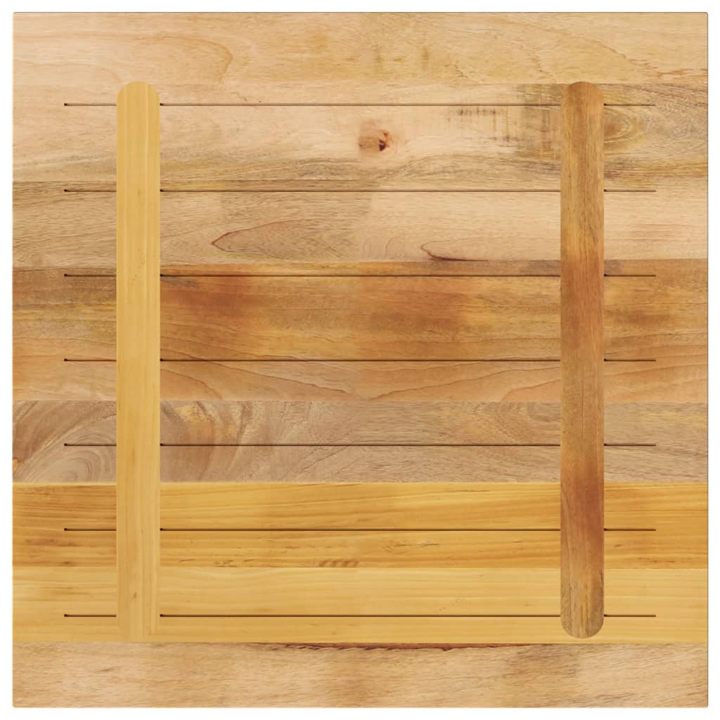 vidaXL Blat do stolika, 70x70x1,5 cm, kwadratowy, surowe drewno mango