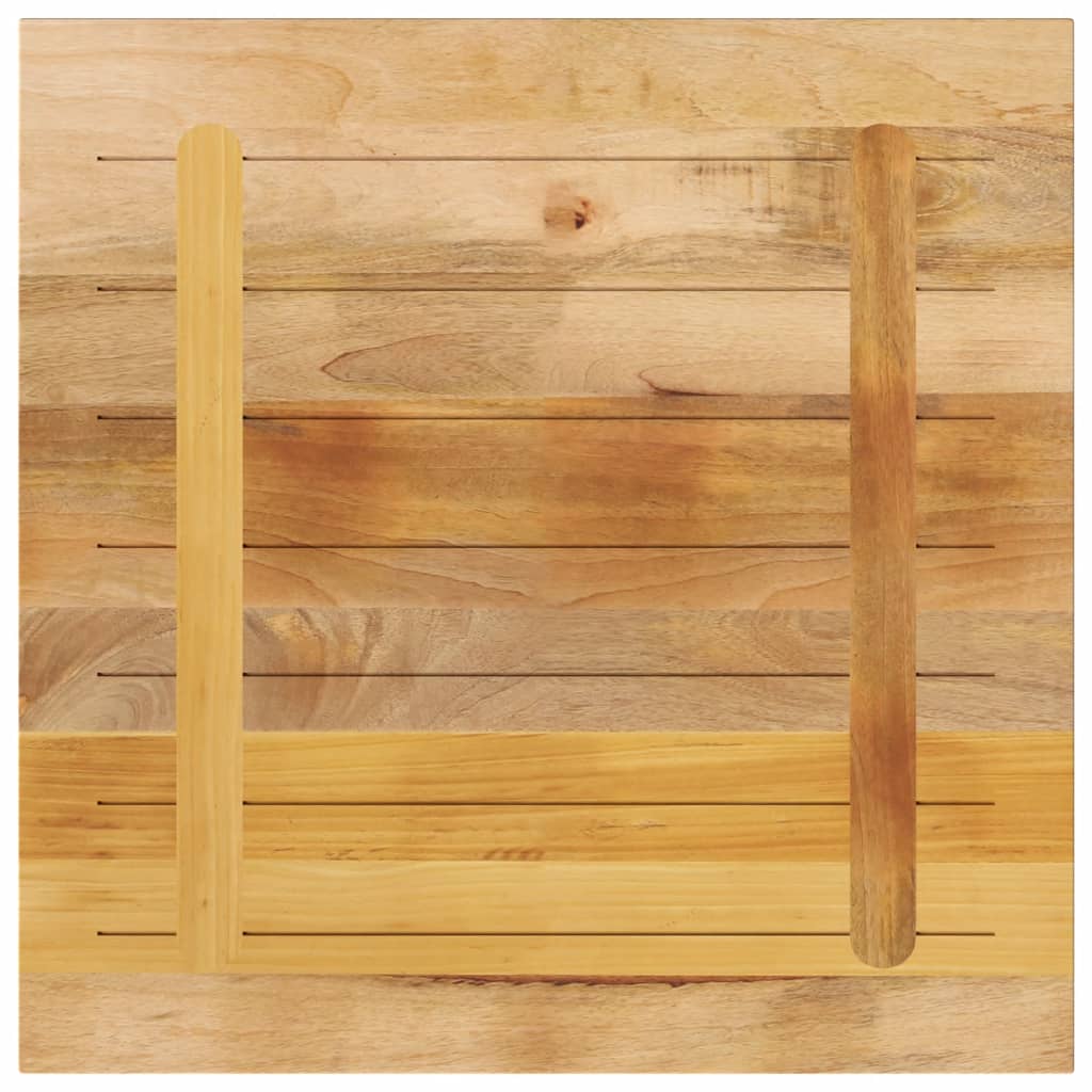 vidaXL Blat do stolika, 70x70x2,5 cm, kwadratowy, surowe drewno mango