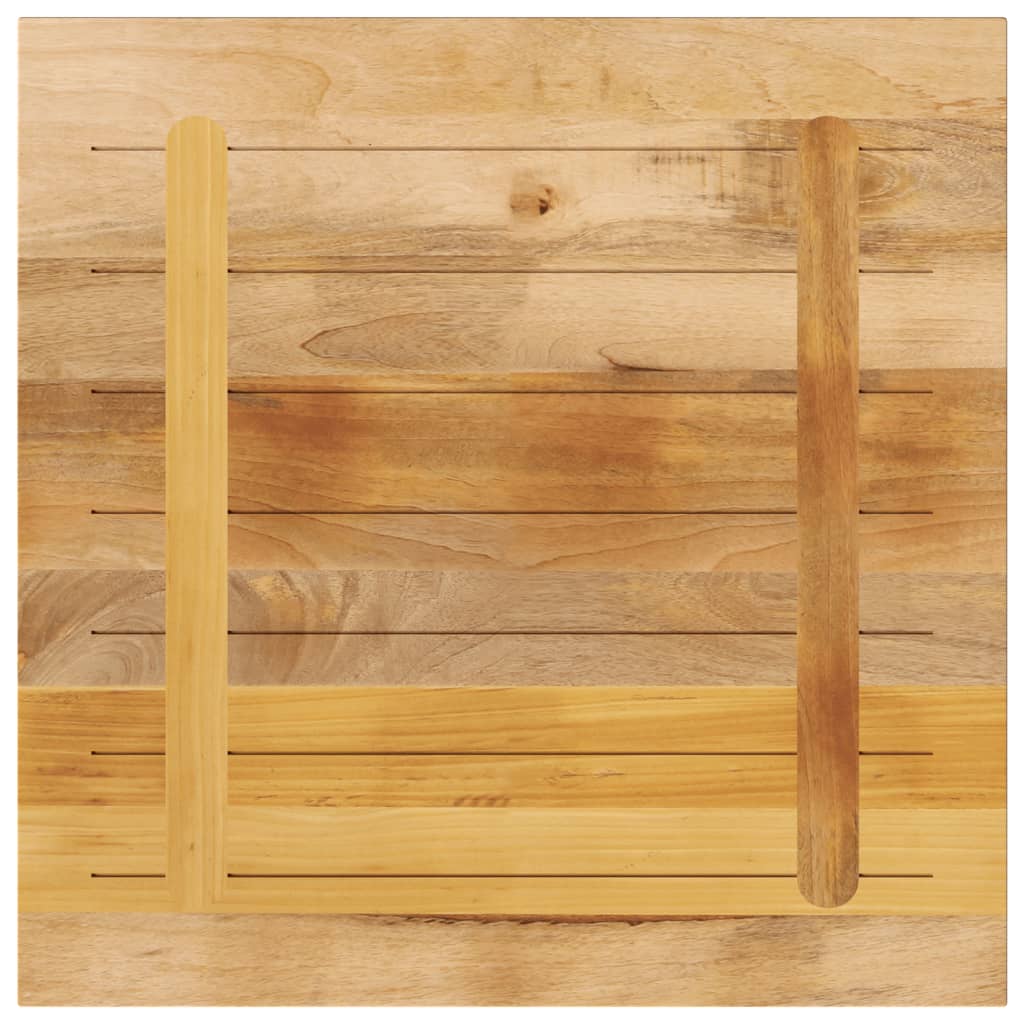 vidaXL Blat do stolika, 90x90x2,5 cm, kwadratowy, surowe drewno mango