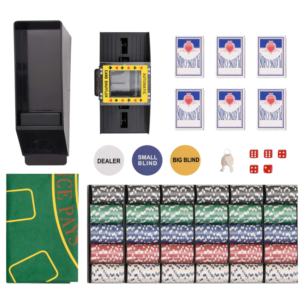 vidaXL Zestaw żetonów do pokera, 600 szt., 11,5 g