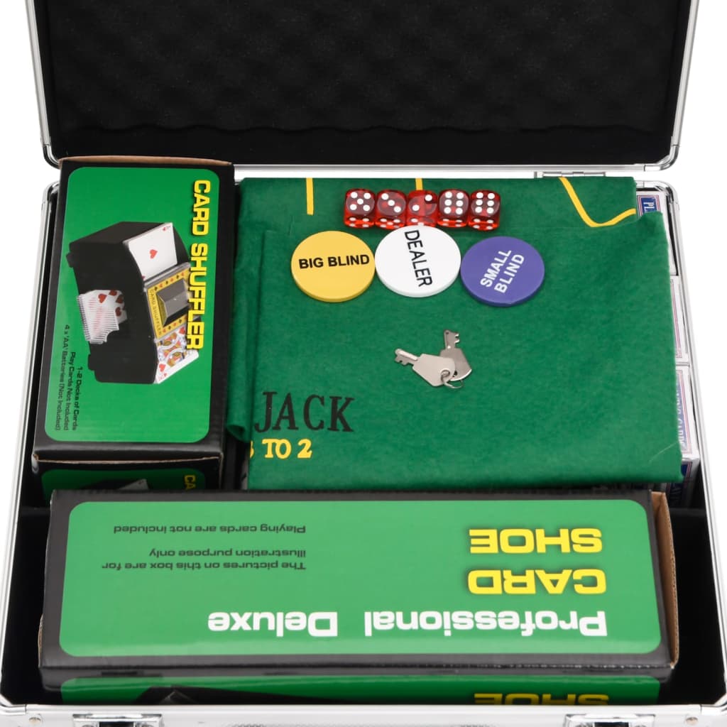 vidaXL Zestaw żetonów do pokera, 600 szt., 11,5 g