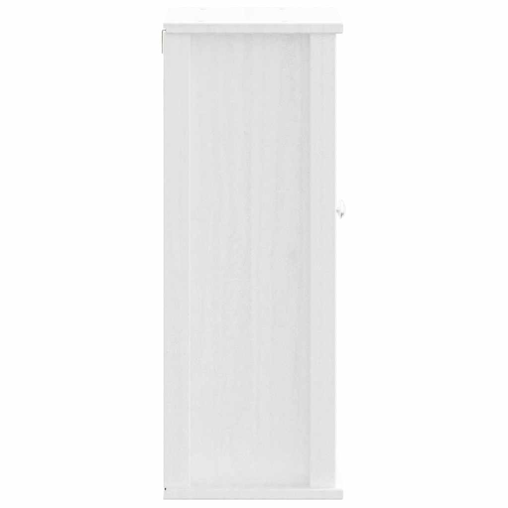 vidaXL Wisząca szafka łazienkowa BERG, biała, 40x27x71,5, lita sosna