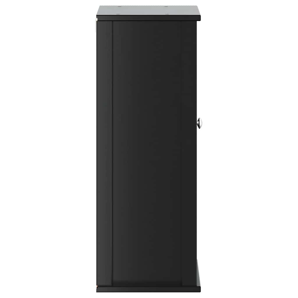 vidaXL Wisząca szafka łazienkowa BERG, czarna, 40x27x71,5, sosnowa