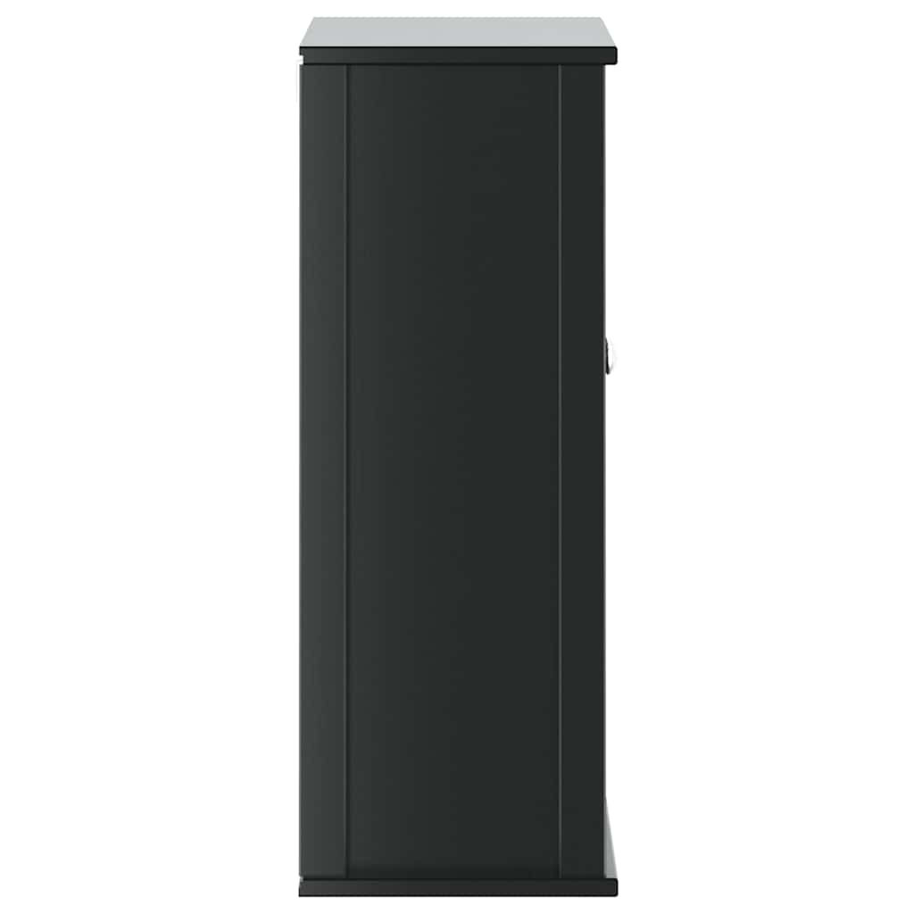 vidaXL Wisząca szafka łazienkowa BERG, czarna, 69,5x27x71,5 cm, drewno