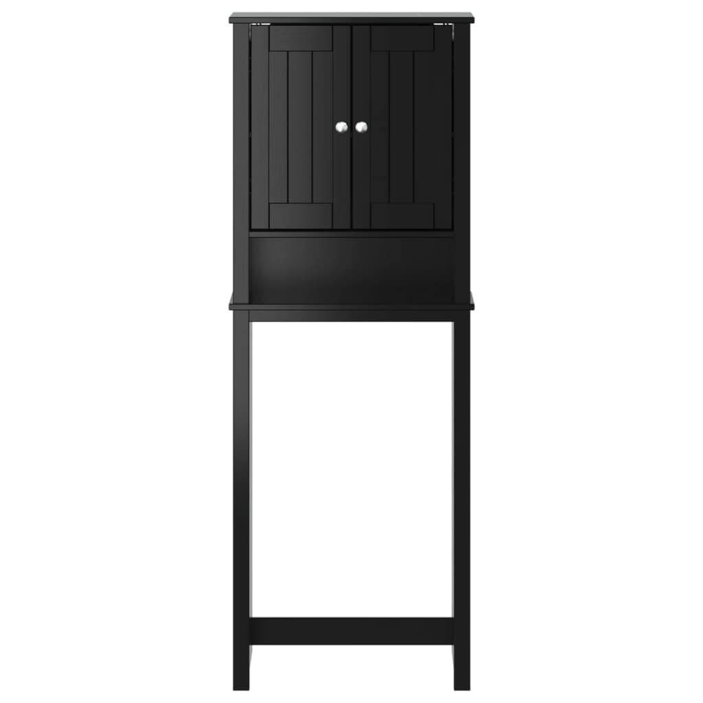vidaXL Szafka nad WC BERG, czarna, 60x27x164,5 cm, drewniana