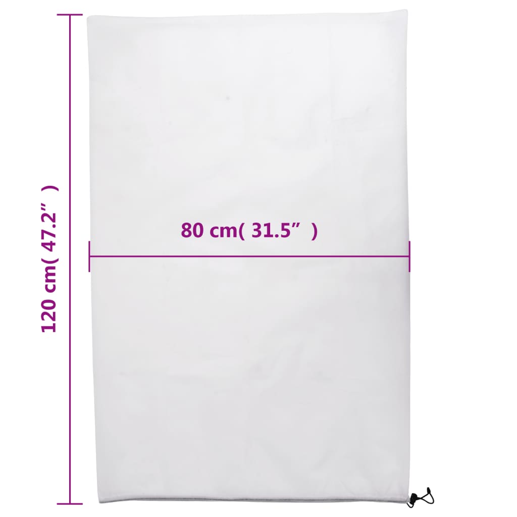 vidaXL Kaptury na rośliny, ze ściągaczami, 8 szt., 70 g/m², 0,8x1,2 m