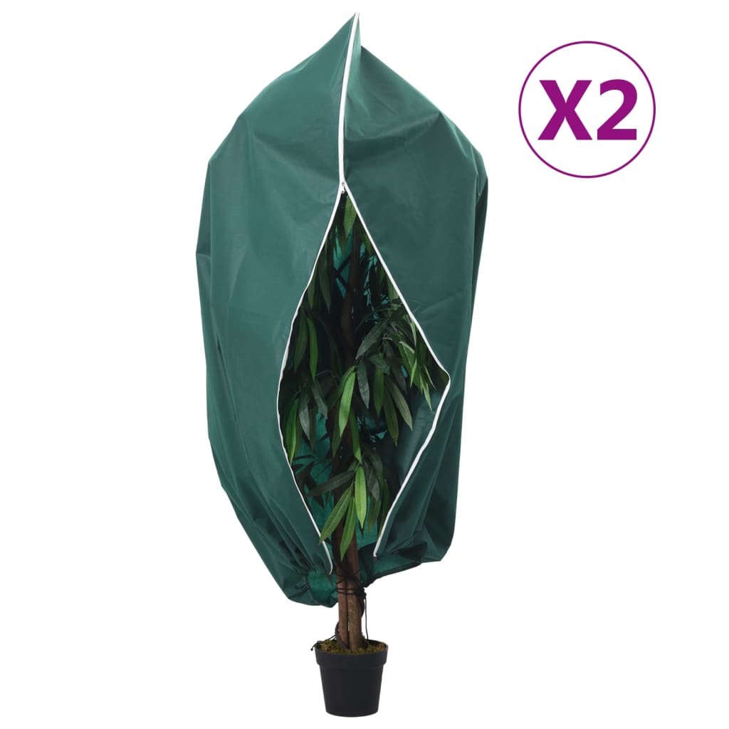 vidaXL Kaptury ochronne z suwakiem, 2 szt., 70 g/m² 3,93x3,5 m