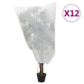 vidaXL Kaptury na rośliny, ze ściągaczami, 12 szt., 70 g/m², 0,8x1,2 m
