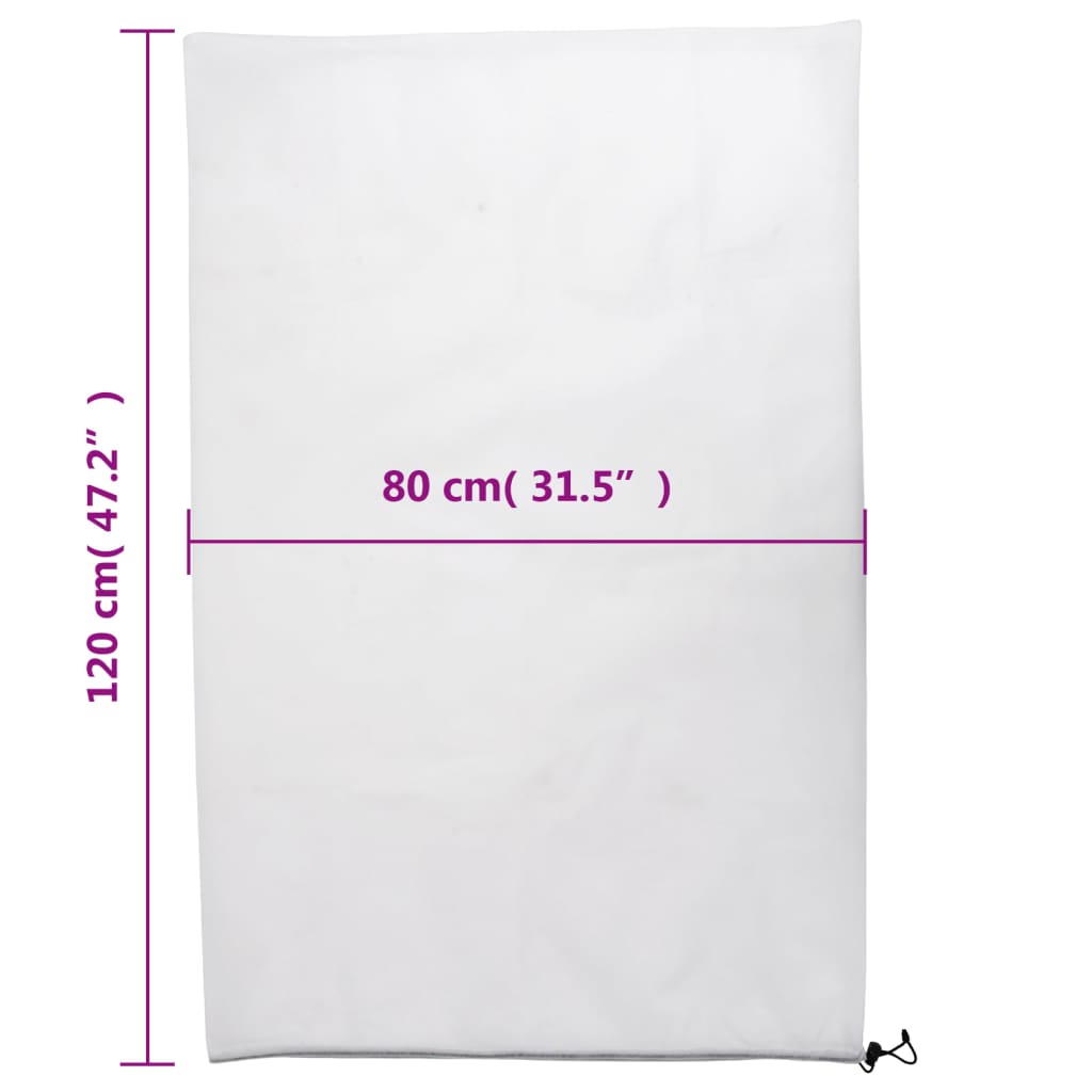 vidaXL Kaptury na rośliny, ze ściągaczami, 12 szt., 70 g/m², 0,8x1,2 m