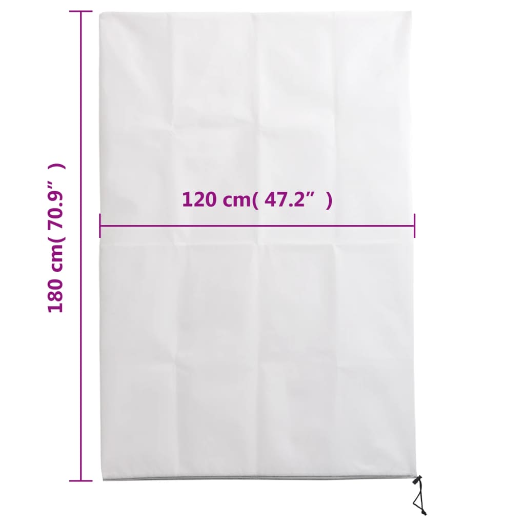 vidaXL Kaptury ochronne z suwakiem, 10 szt., 70 g/m², 1,2x1,8 m