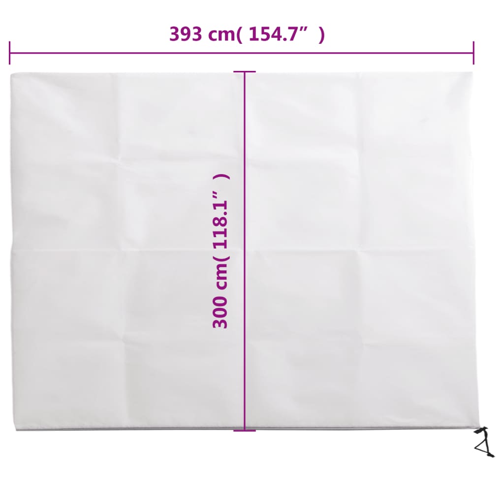 vidaXL Kaptury ochronne z suwakiem, 4 szt., 70 g/m², 3,93x3 m