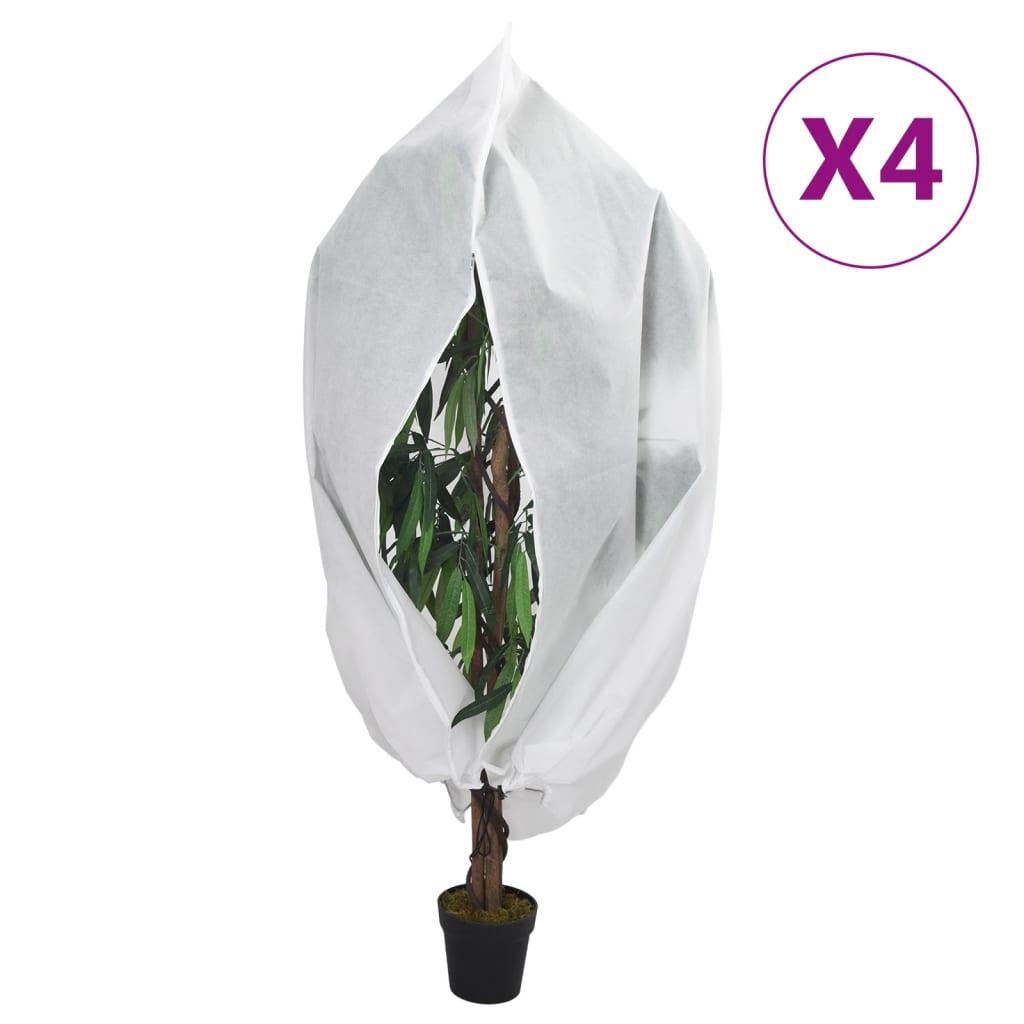 vidaXL Kaptury ochronne z suwakiem, 4 szt., 70 g/m² 3,93x3,5 m