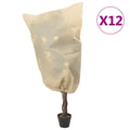 vidaXL Kaptury na rośliny, ze ściągaczami, 12 szt., 70 g/m², 0,8x1 m