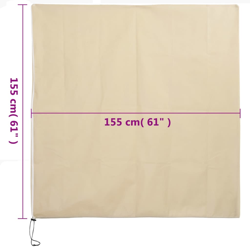 vidaXL Kaptury ochronne z suwakiem, 10 szt., 70 g/m² 1,55x1,55 m