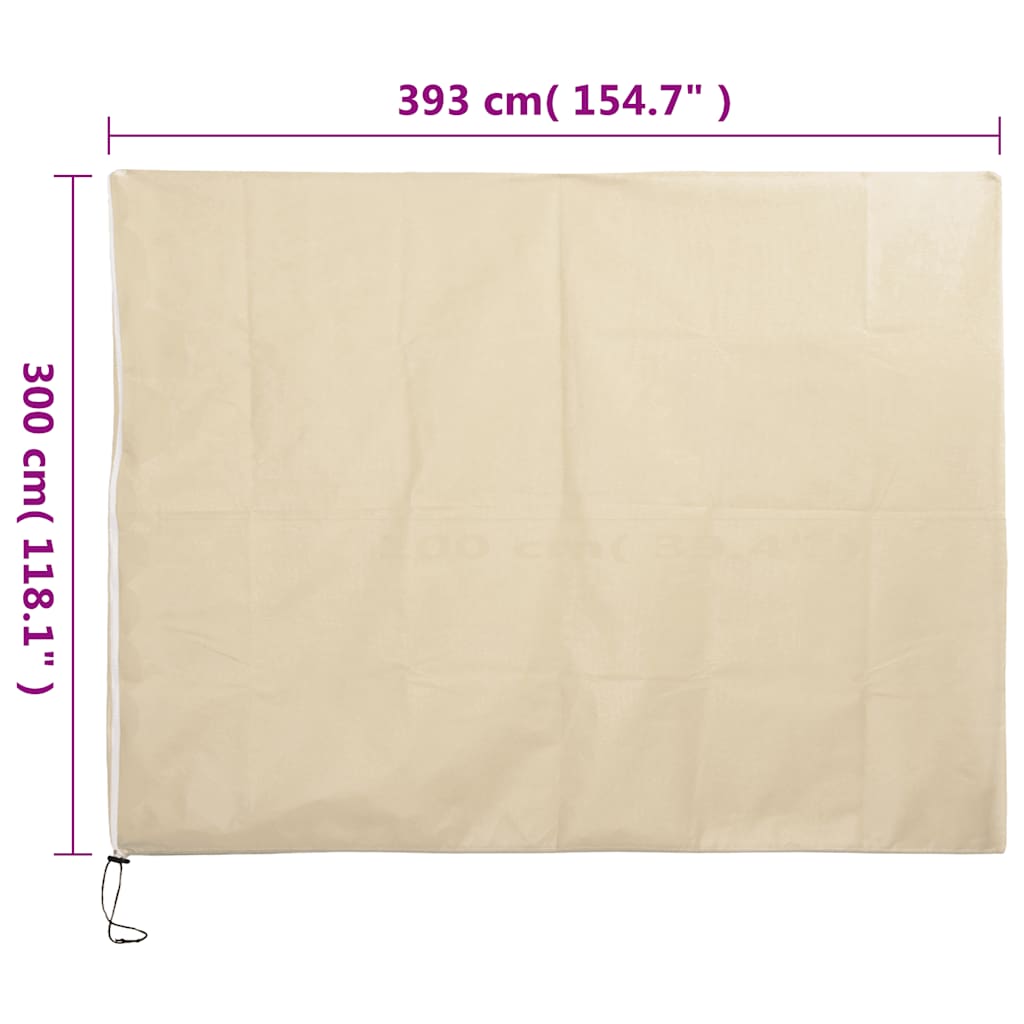 vidaXL Kaptury ochronne z suwakiem, 4 szt., 70 g/m², 3,93x3 m