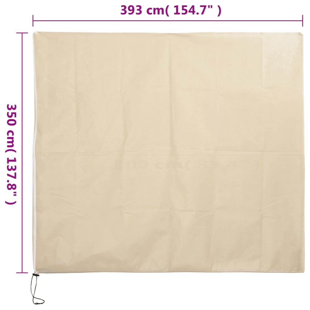 vidaXL Kaptury ochronne z suwakiem, 4 szt., 70 g/m² 3,93x3,5 m