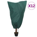 vidaXL Kaptury na rośliny, ze ściągaczami, 12 szt., 70 g/m², 0,8x1 m