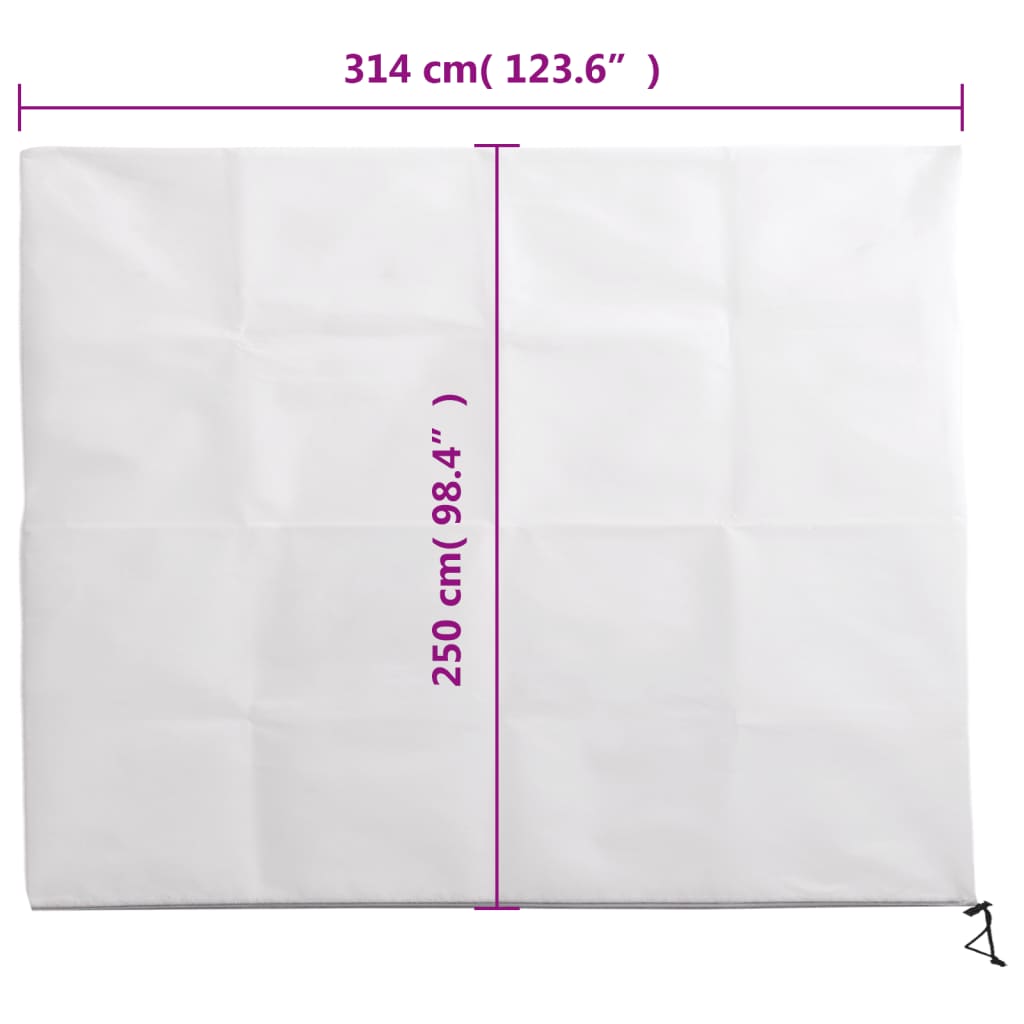 vidaXL Kaptury ochronne z suwakiem, 10 szt., 70 g/m², 3,14x2,5 m