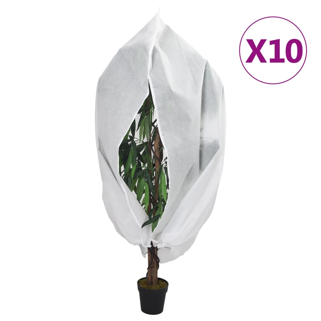 vidaXL Kaptury ochronne z suwakiem, 10 szt., 70 g/m² 3,93x3,5 m