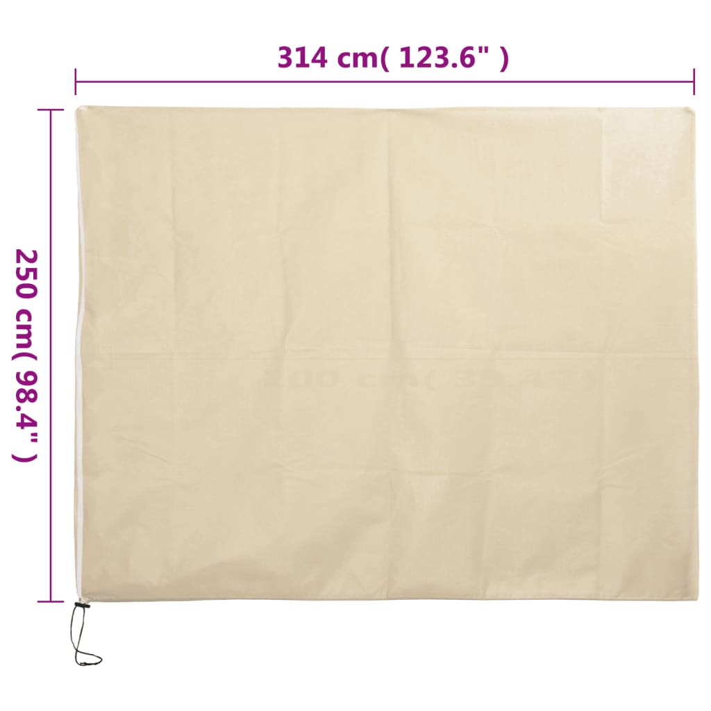 vidaXL Kaptury ochronne z suwakiem, 10 szt., 70 g/m², 3,14x2,5 m