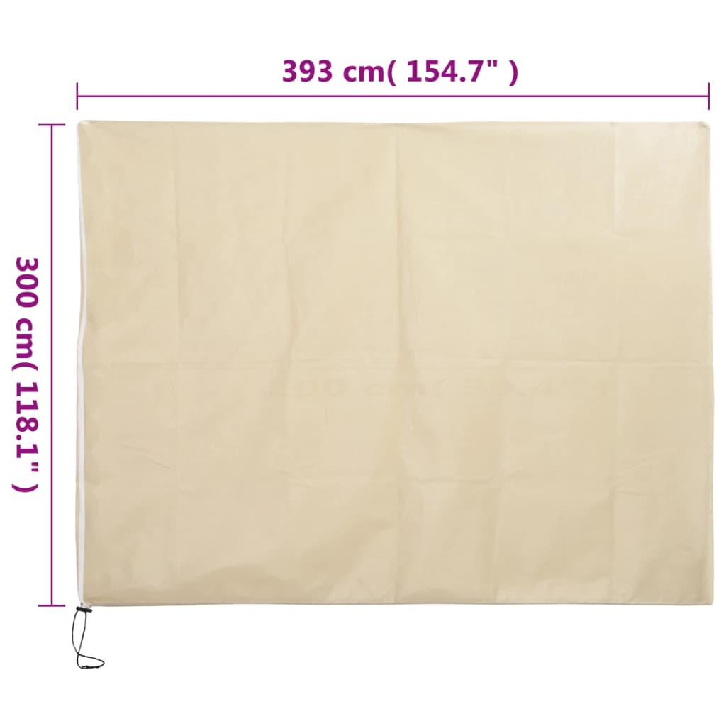 vidaXL Kaptury ochronne z suwakiem, 10 szt., 70 g/m², 3,93x3 m