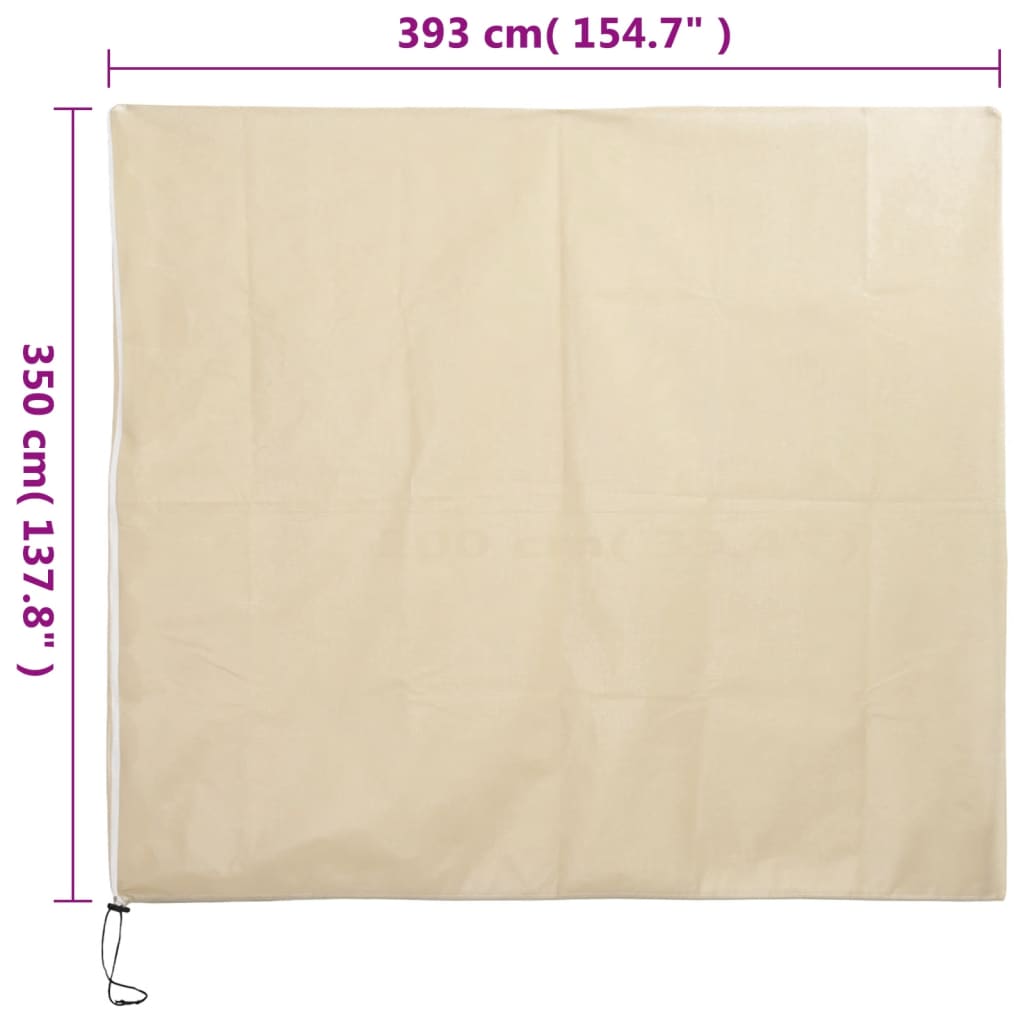 vidaXL Kaptury ochronne z suwakiem, 10 szt., 70 g/m² 3,93x3,5 m