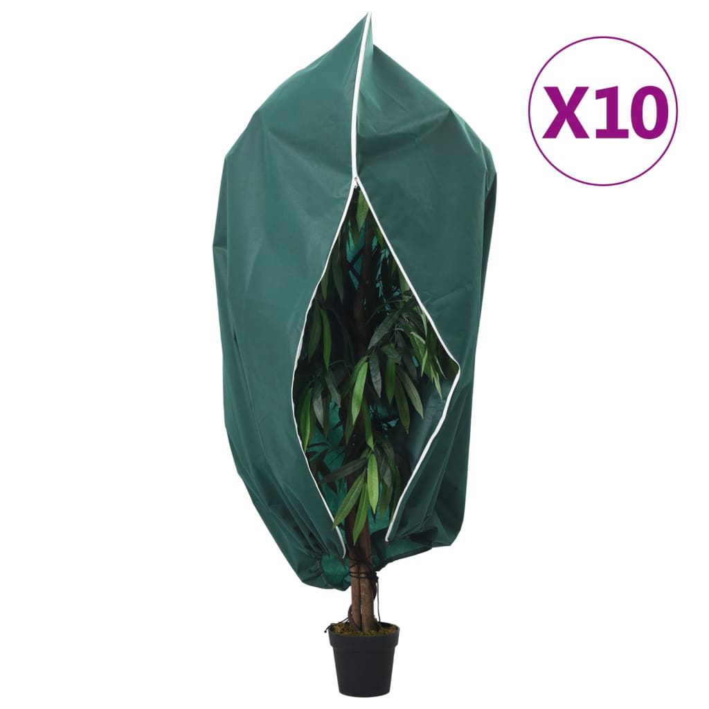 vidaXL Kaptury ochronne z suwakiem, 10 szt., 70 g/m², 3,93x3 m