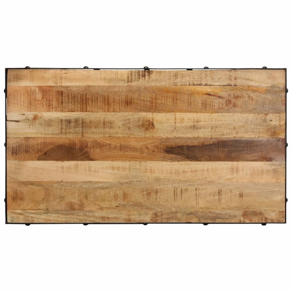 vidaXL Stolik kawowy na kółkach, lite drewno mango, 100x55x26 cm