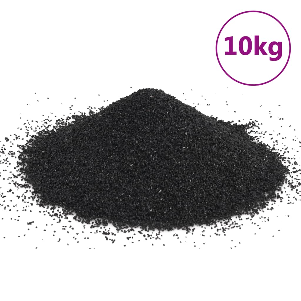 vidaXL Piasek do akwarium, 10 kg, czarny, 0,2-2 mm