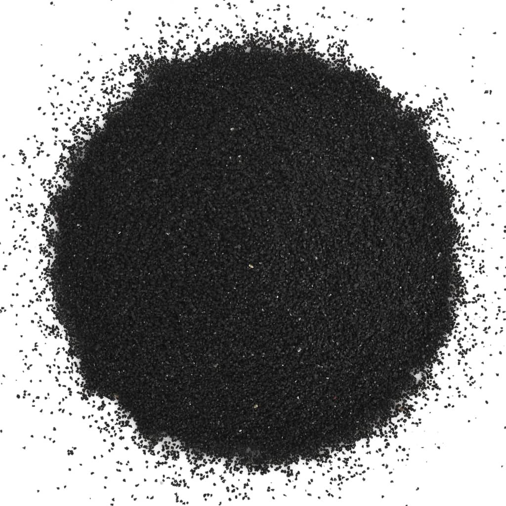 vidaXL Piasek do akwarium, 10 kg, czarny, 0,2-2 mm