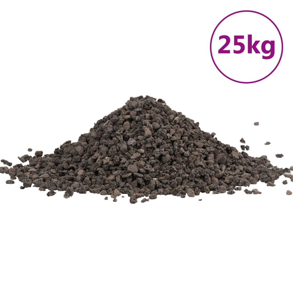 vidaXL Żwirek bazaltowy, 25 kg, czarny, 5-8 mm