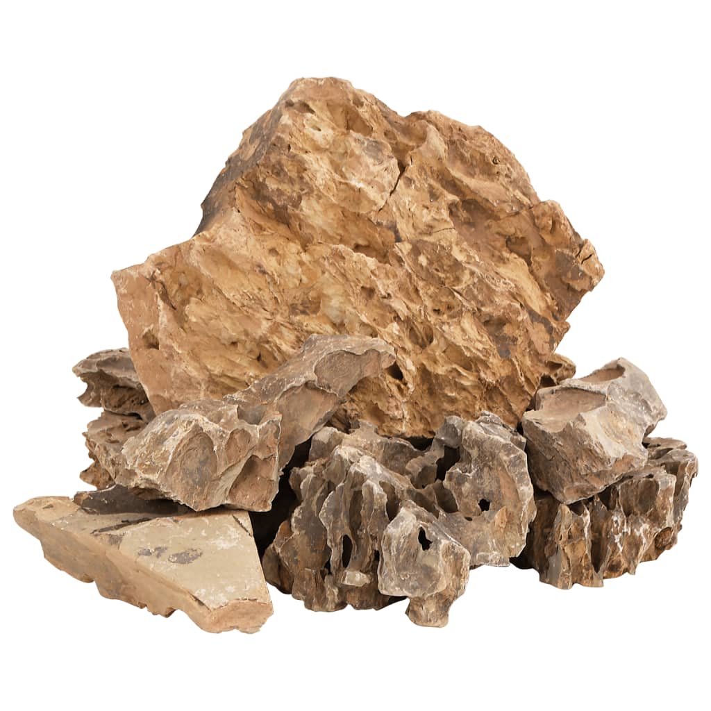 vidaXL Kamienie dragon stone, 25 kg, brązowe, 5-30 cm