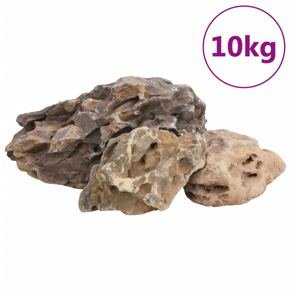 vidaXL Kamienie dragon stone, 10 kg, szare, 10-40 cm