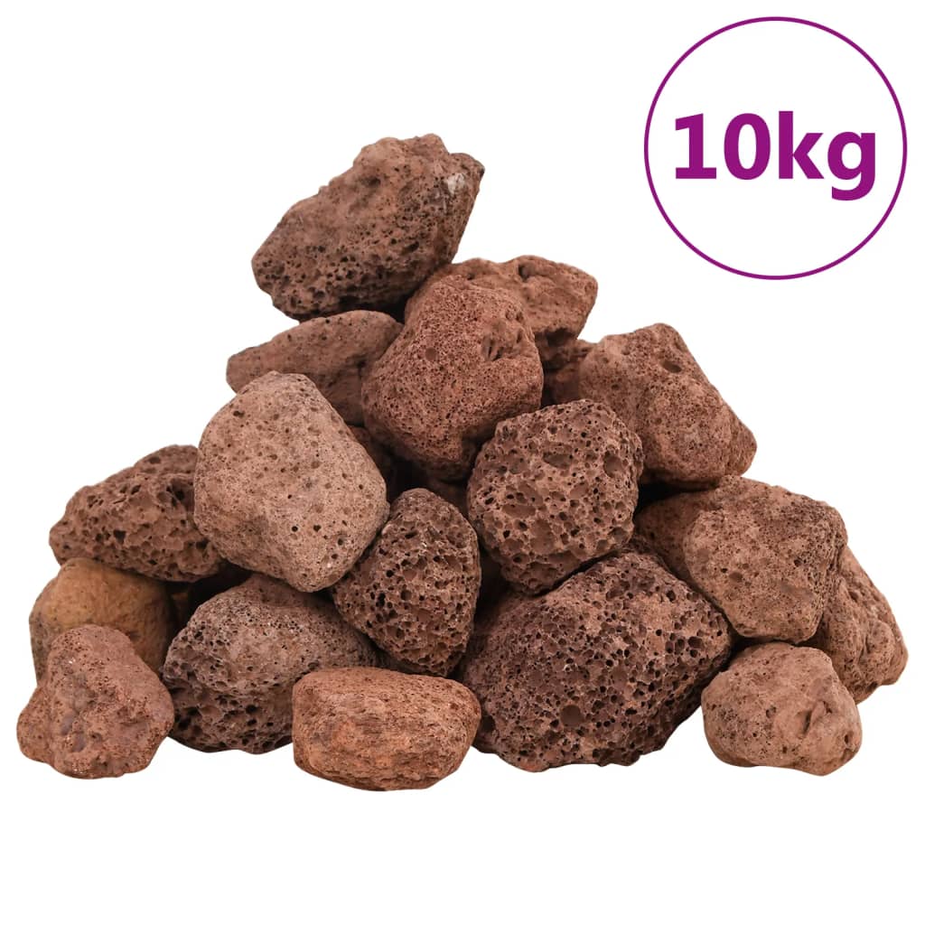 vidaXL Skała wulkaniczna, 10 kg, czerwona, 3-5 mm