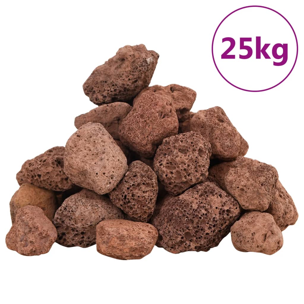 vidaXL Skała wulkaniczna, 25 kg, czerwona, 3-5 mm