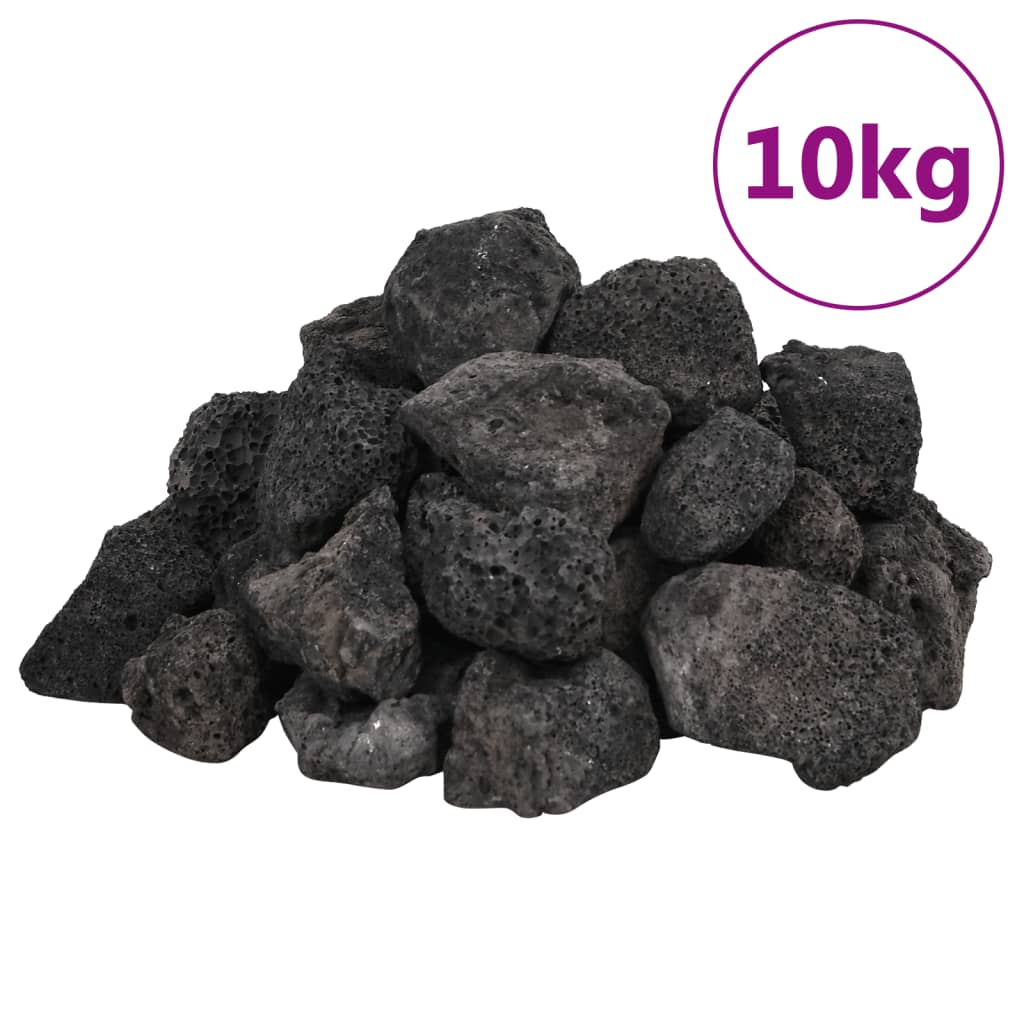 vidaXL Skała wulkaniczna, 10 kg, czarna, 3-5 cm
