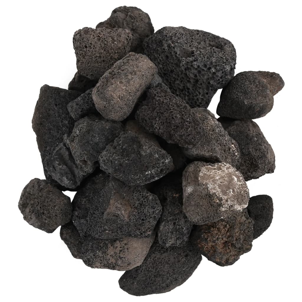 vidaXL Skała wulkaniczna, 10 kg, czarna, 5-8 cm